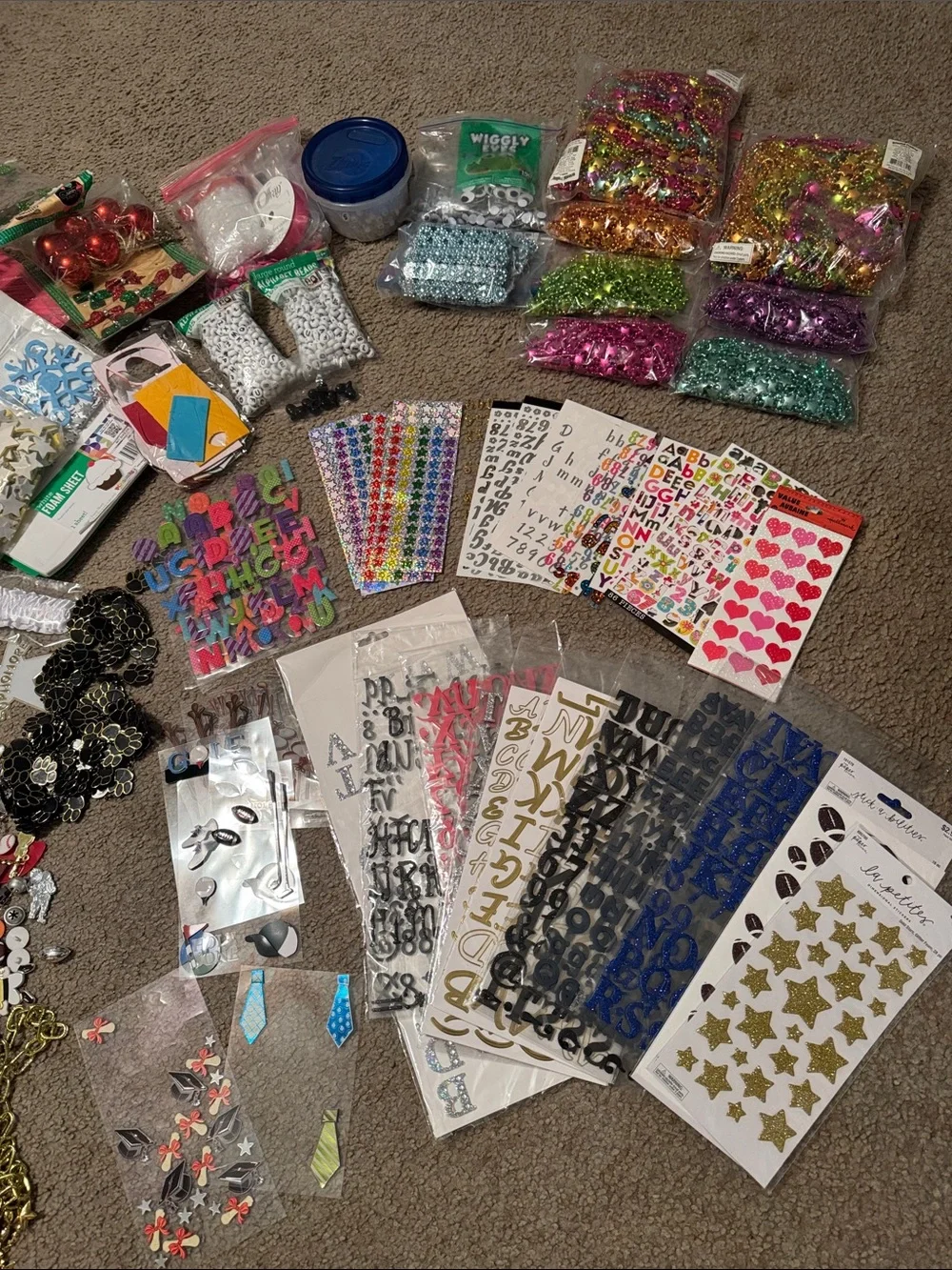 Assorted Party Craft Embellishments - Multicolor
